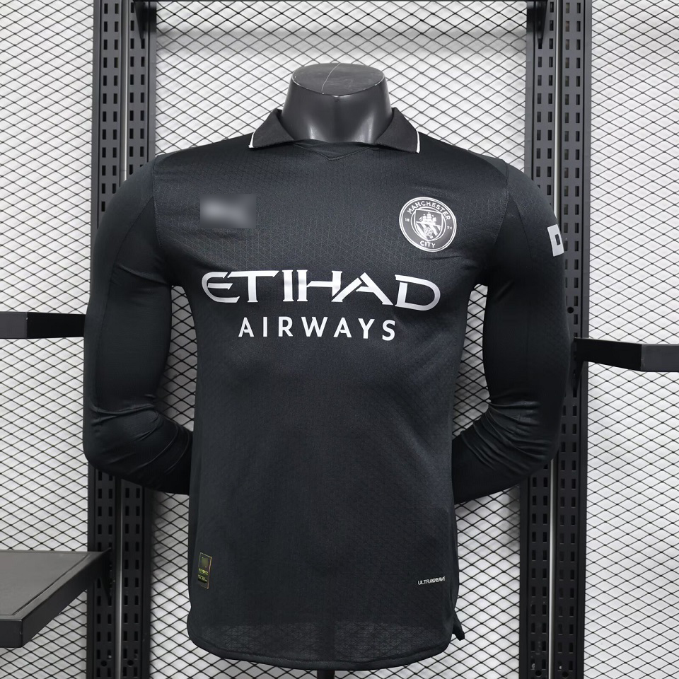 AAA Quality Manchester City 25/26 Away Black Long Jersey(Player)